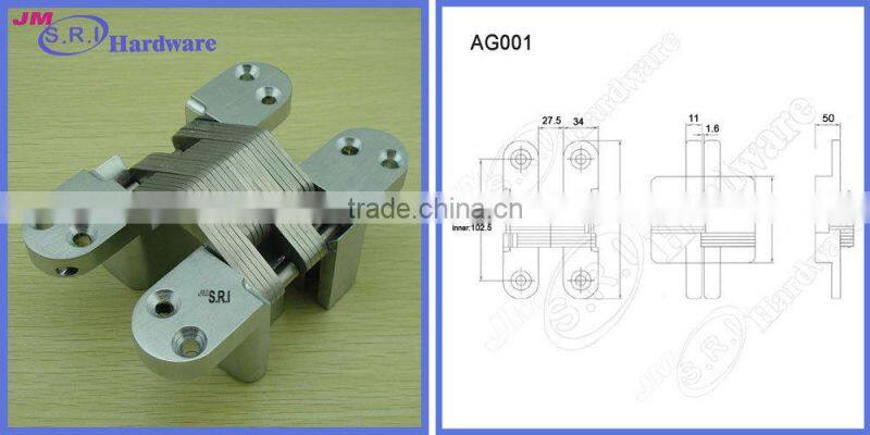 High quality zinc alloy concealed hinge for interior door , heavy duty concealed hinge