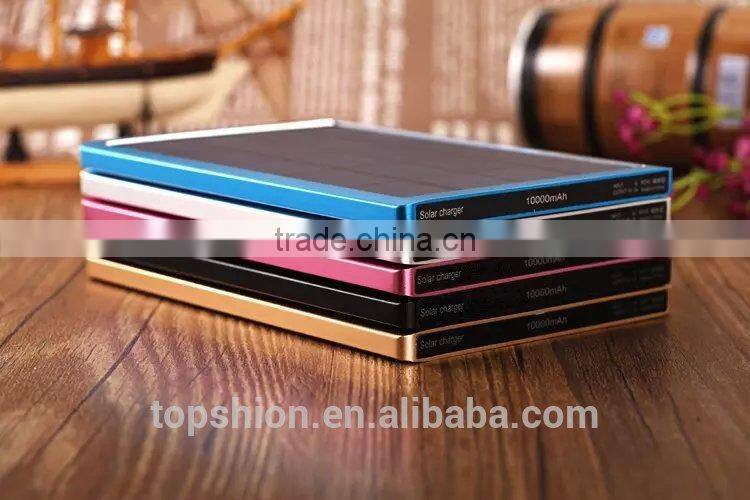 2015 hottest selling battery charger for iPhone 6 solar charger power bank 10000mah