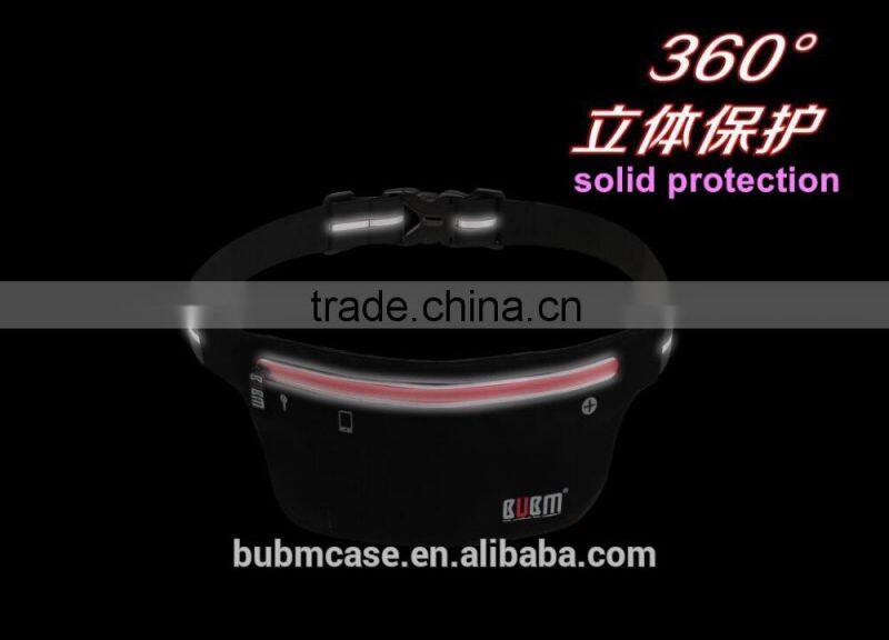 Light Green Fashionable BUBM Outdoor Sport Waist Bag Shenzhen Resilient Wholesale Waterproof and Breathable Running Waist Bags