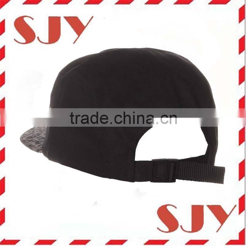 Custom Made Leopart Suede Flat Bill 5 Panel Baseball Cap