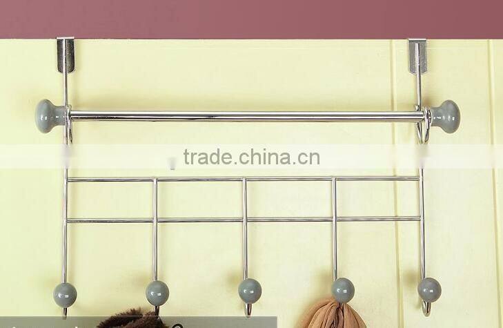 metal over the door hanging hooks with ceramics knob