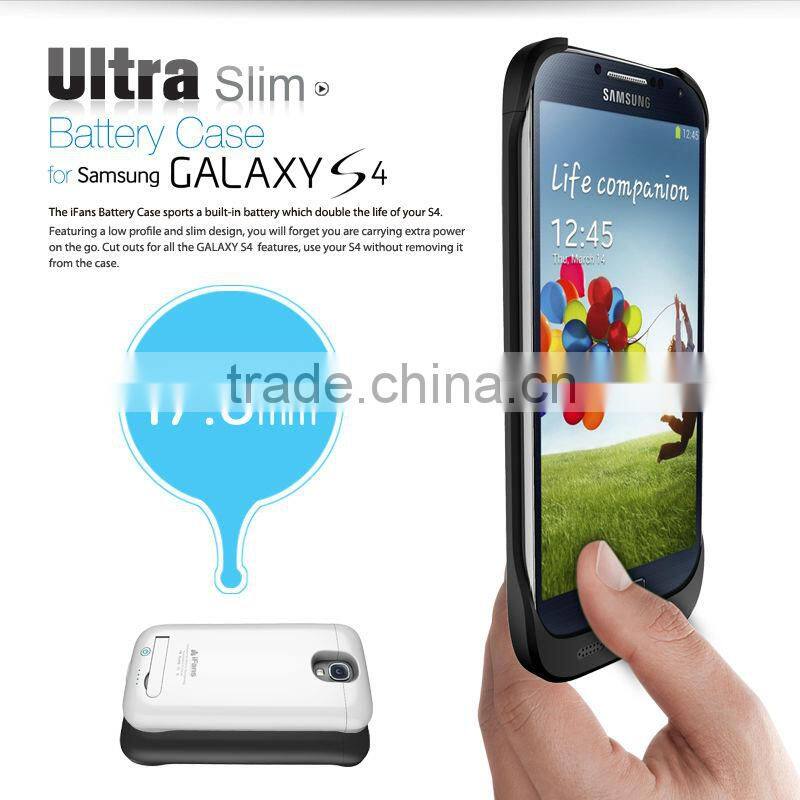 3000mah external battery backup case for Samsung Galaxy S4 I9500 portable power bank for S4