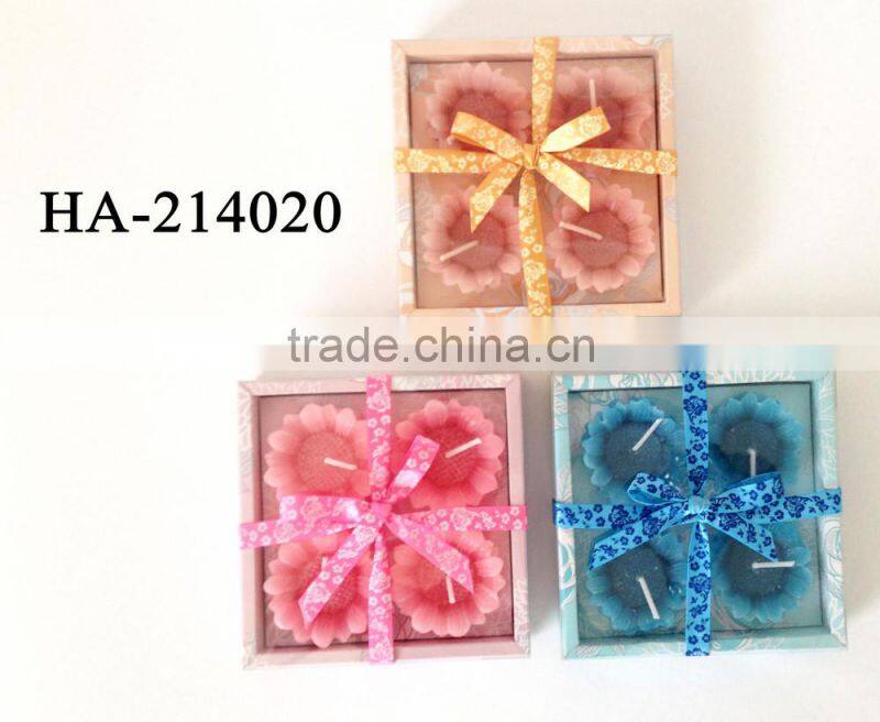 lotus flower shape floating candle gift set