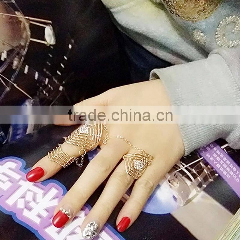 Jewellery gold diamond square engagement wedding ring