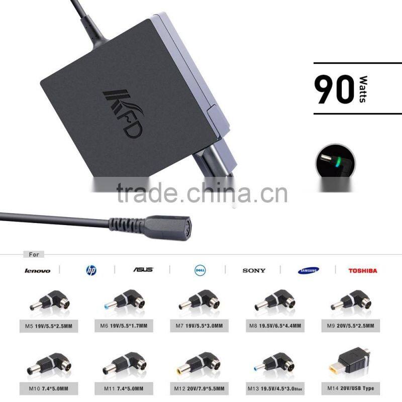New KFD 90w Multiple Universal Laptop Wall AC Adapter/Charger/Power Supply Max 90W 15V-20V for dell hp ,lenovo,asus ...