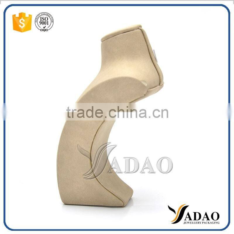 Customized and design suede mannequin necklace display stand
