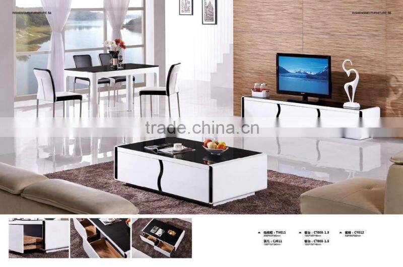 Good quality high gloss black glass tv stand, wide tv stand