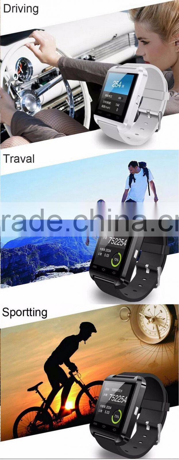 Bluetooth Smart Watch U8 Smartwatch U Watch For iOS iPhone Samsung Sony Huawei Xiaomi Android Phones Good as GT08 DZ09