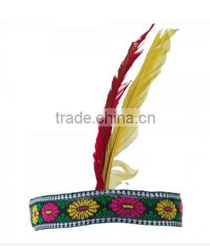 Indian Brave Feather Headdress Headband Costume Accessory