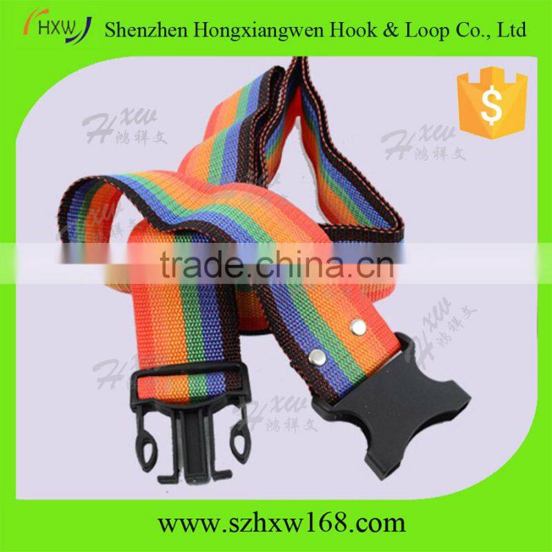 New adjustable colored nylon luggage strap with lock