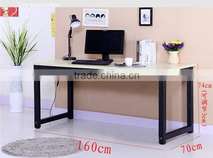 simple KD furniture cheap steel legs and particle board top desk