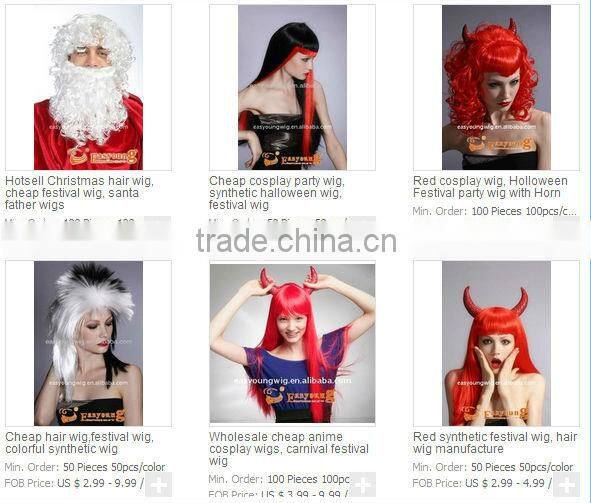 Long Red synthetic festival wig, cosplay wig, halloween hair wigs