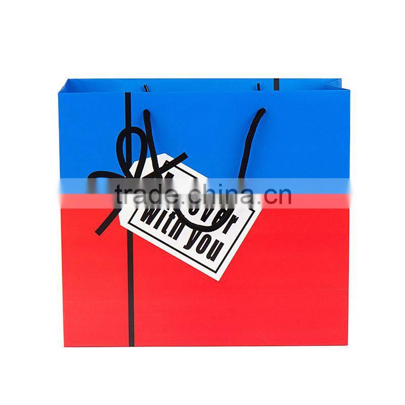 2016 New Design Shopping Paper Hand Bag/Whiteboard & Ivory Board Paper Bag With Handle