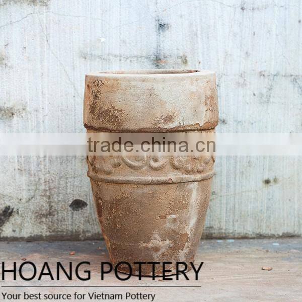 Vietnamese Pottery Wholesale - Round Red Clay Terracotta Pots Outdoor