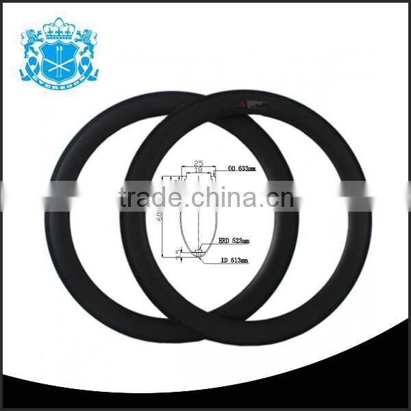 16-36H tubular 60mm depth carbon road factory rims for sale