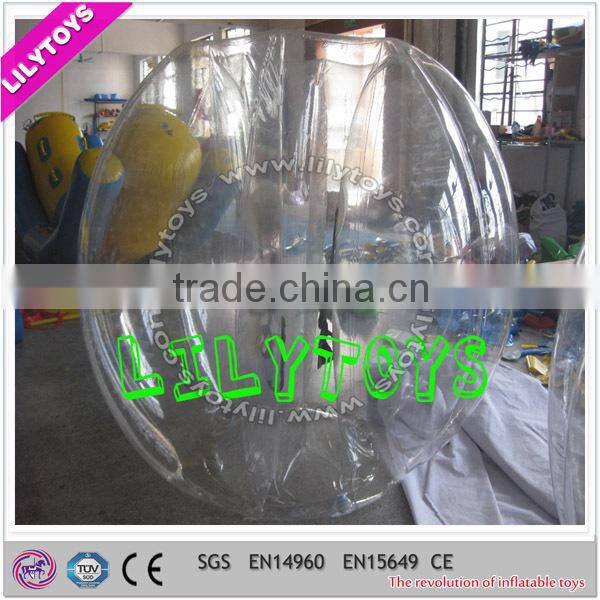 Top quality hot selling transparent water walking ball with 1.0mm best plato PVC