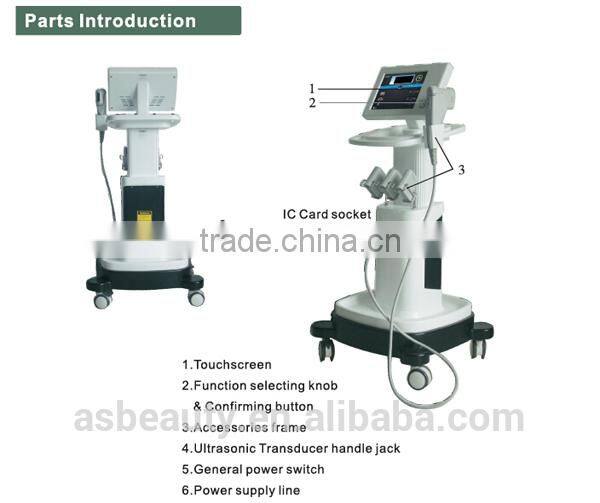 CE approval hifu ultrasound skin tightening equipment FU4.5-2S