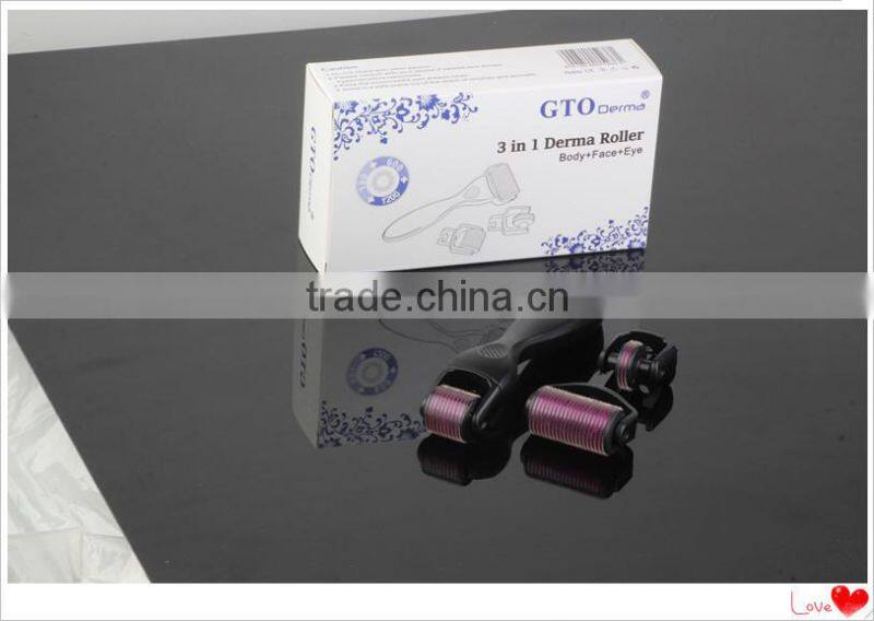 face roller 180/600/1200 titanium needles derma roller 3 IN 1