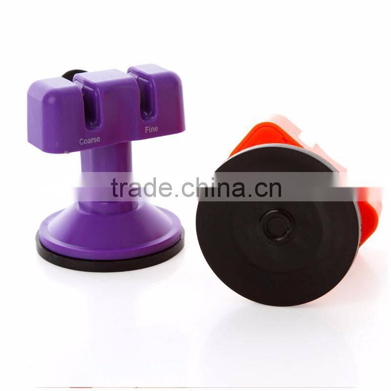Knife Sharpener 2 Stage Manual Diamond Knife Sharpener With Suction Pad