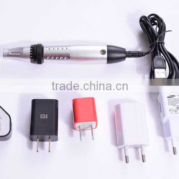 2016 rechargeable derma pen electric micro needles pen beauty equipment derma roller meso pen