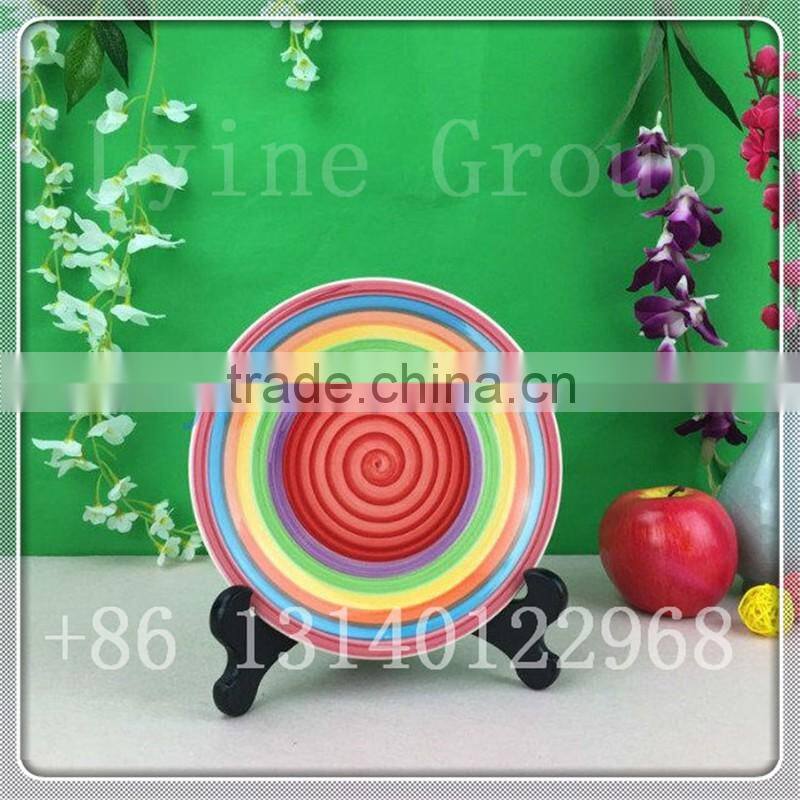 Handmade 7 floral ceramic turkish decorative plates