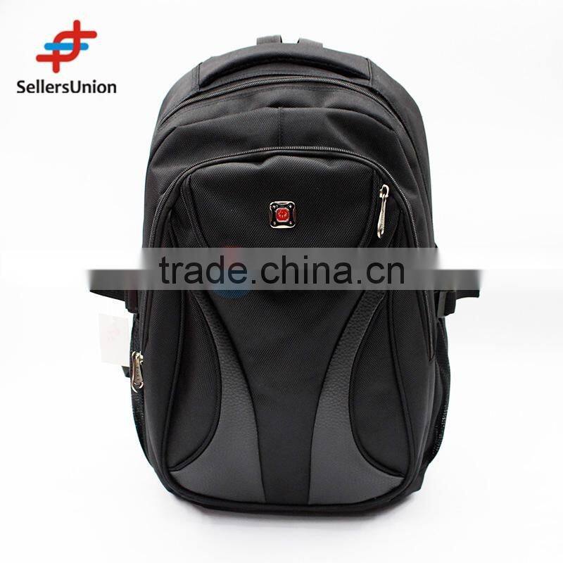 No.1 yiwu exporting commission agent wanted Promotional Plain style Black Sport Backpack