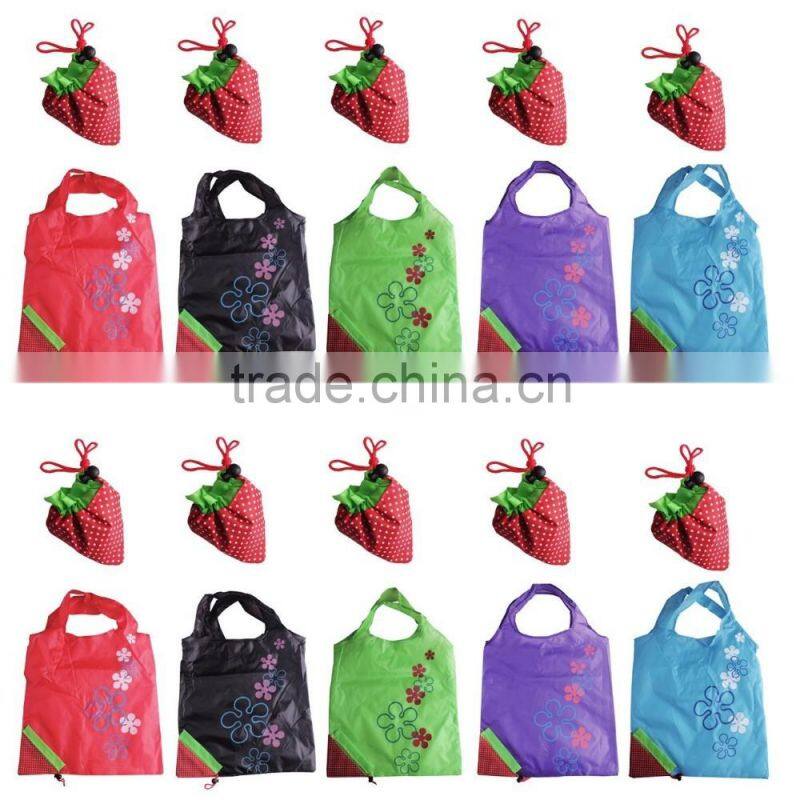 Reusable Shopping Tote Bag - Folded into a Strawberry