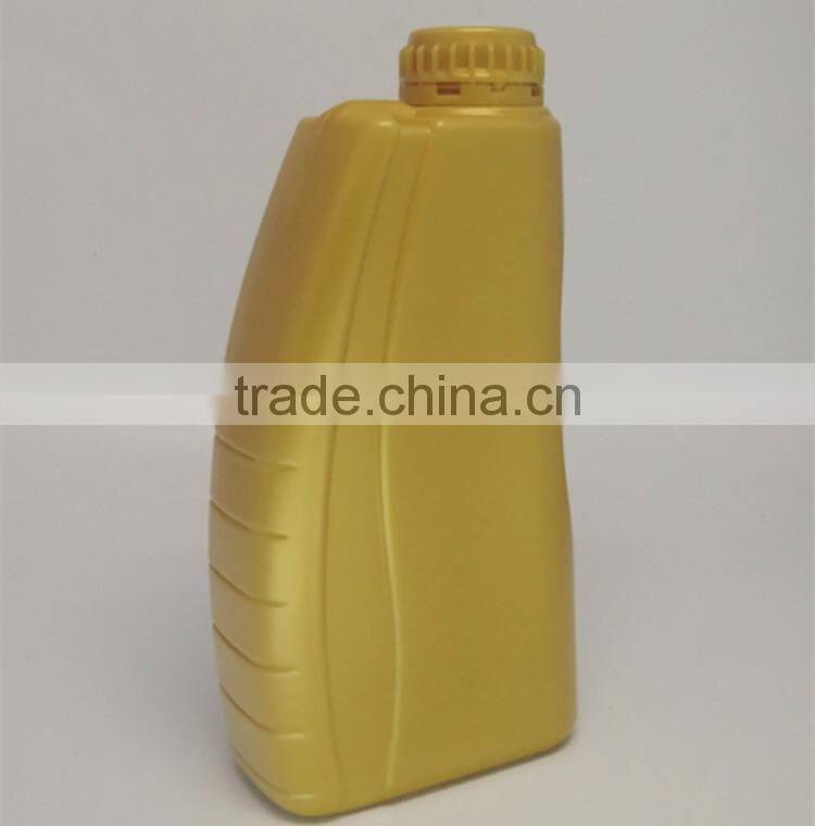 1 Liter gold and yellow engine oil plastic bottle lubricating oil bottle