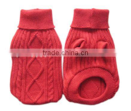 custom unique dog sweater,cable knit pattern(14ST003)