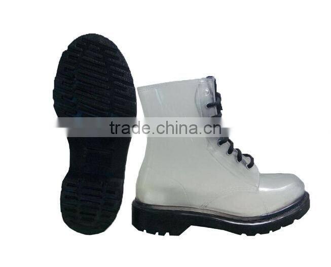 2015 new pvc transparent rain boots