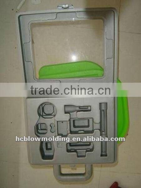 custom blow molding plastic tool case with insert foam plastic hard case