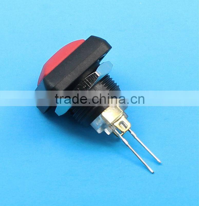 12mm square head led light illuminated pushbutton switch