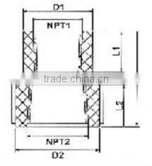 PVC Female Thread Reducing Coupling F/F BS4346 /plastic Reducing Coupling /PVC Reducing Coupling