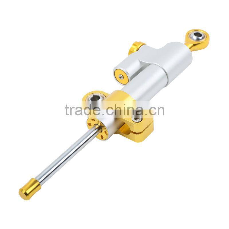 for Universial Motorcycle Adjustable Steering Damper Stabilizer Top Quality Silver