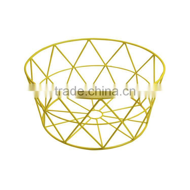 Multi-color eco-friendly painted finished fruit vegetable washing basket wire stacking basket