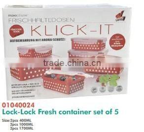 Lock-Lock Fresh container set of 5 01040024