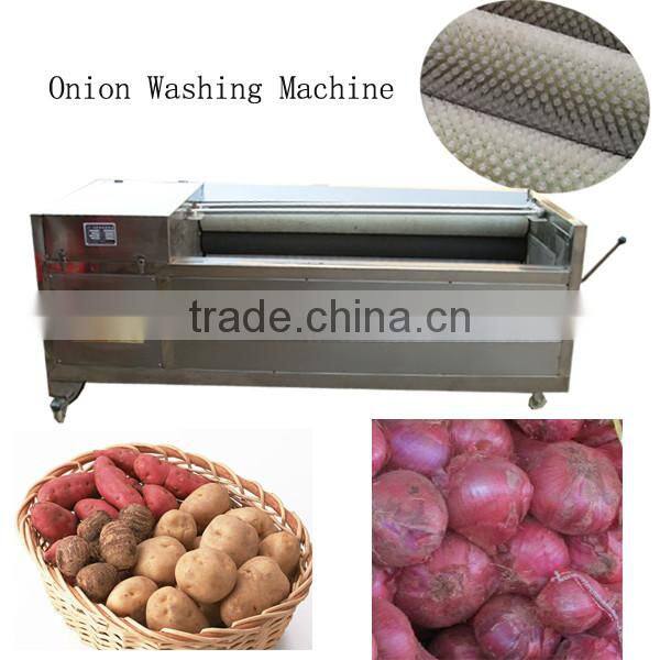 soft nylon brush roller type carrot vegetable tuber crop washing equipment