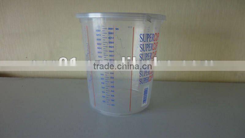 Professional plastic auto paint use mixing cups