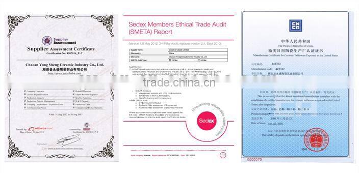 Blue Flower Decal Ceramic Hotel Restaurant Crockery Tableware