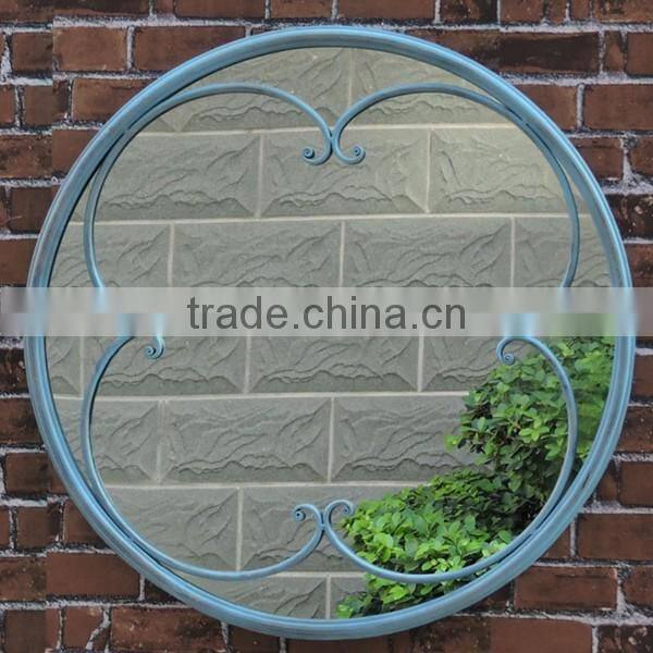 decorative wall iron round mirror