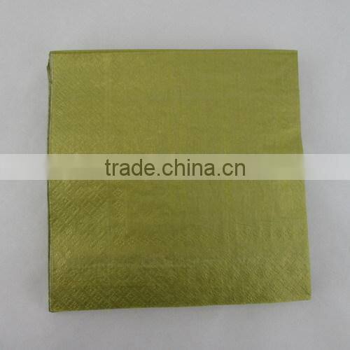 Eco-friendly gold printed paper dispenser napkin