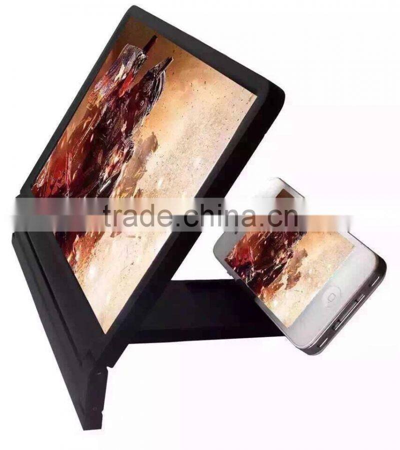 2015 New Arrival 3D Enlarged Screen Magnifier For Mobile Phones Fasion Design Stand For Mobile Phone Screen 4.7 Comes to Be 8.2