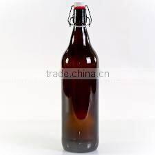 Clear/Amber color 750ml Beer Glass Bottle