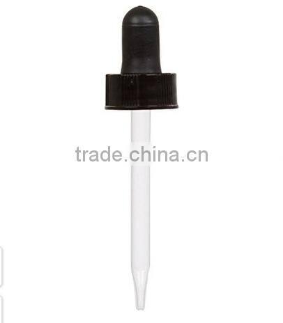 1 oz Clear Glass Round Bottle With Black Glass Dropper