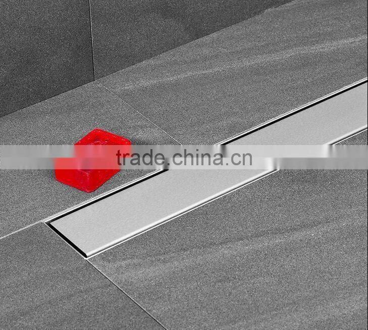Hot Selling bathroom tile insert linear stainless steel brass floor drain