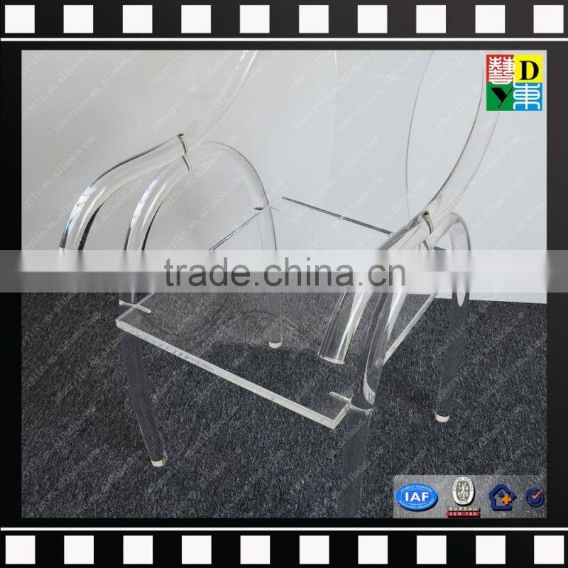 Luxury acrylic office chair clear acrylic arm-chair wholesale PMMA ghost chair from shenzhen yidong