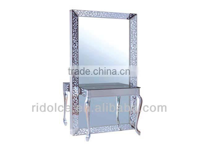 Side beauty salon mirror with LED light F-1890B