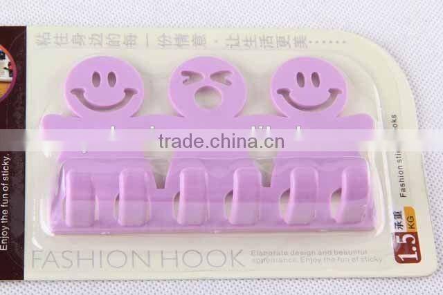 Human shaped 6 hooks plastic toothbrush holder