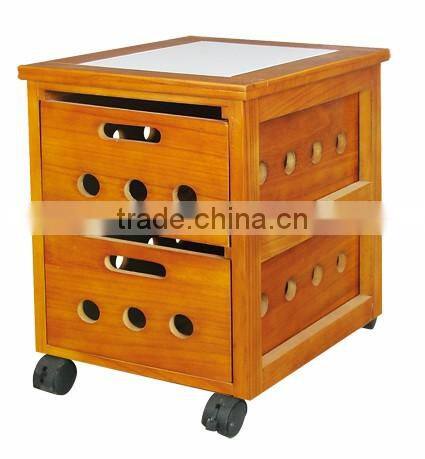 New style high quality and good price wooden cabinet with wheels