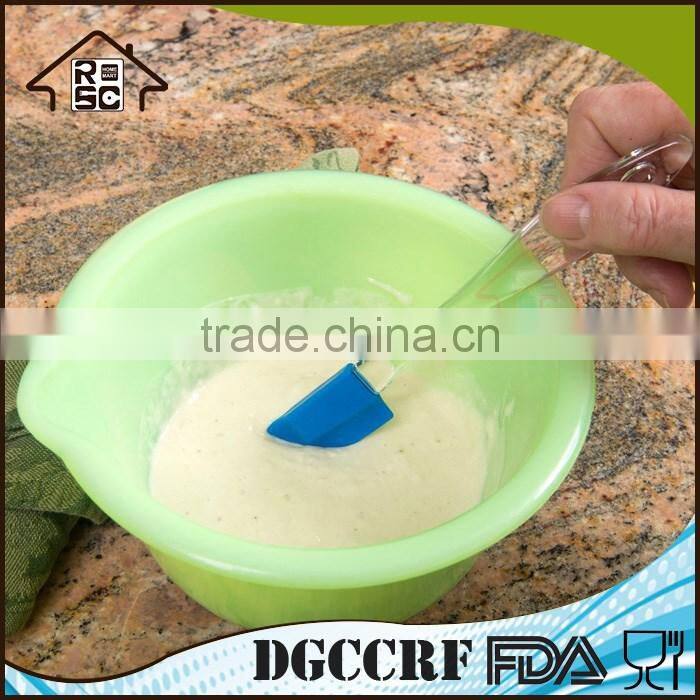 NBRSC Different Types of Kitchen Utensil Silicone Spatulas with Transparent Handle Set of 6